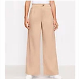 PETITE PULL ON WIDE LEG PANTS IN SOFT TWILL